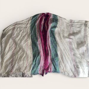 Cost Plus World Market Pink and Blue Patterned Shawl